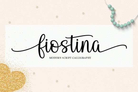 Fiostina: A Sweet Calligraphy Typeface for Elegant Design