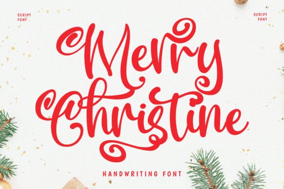 Merry Christine: The Festive Script for Joyful Design