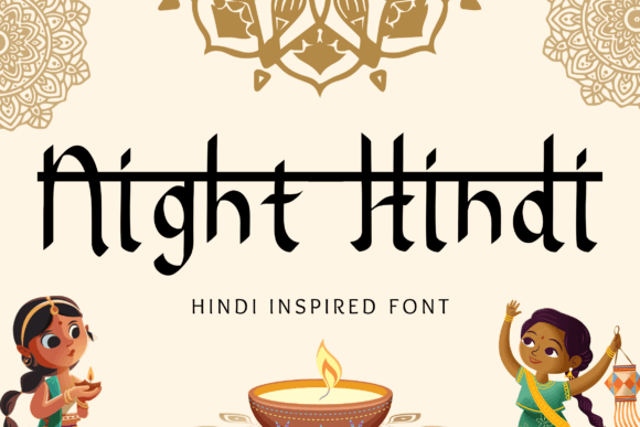 Night Hindi: Elegant Typography for Cultural Design Projects